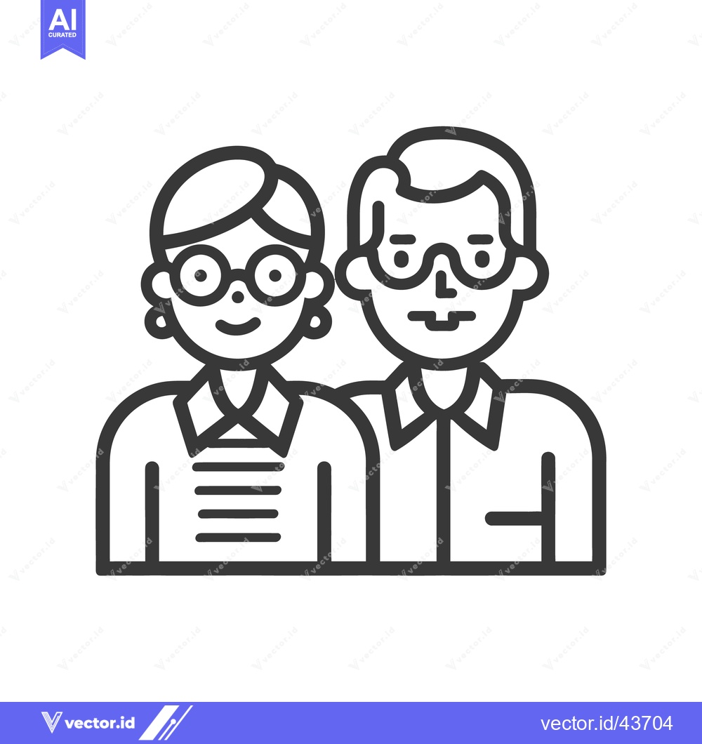 Premium Vector dari Graphic illustration featuring two people side by side wearing glasses