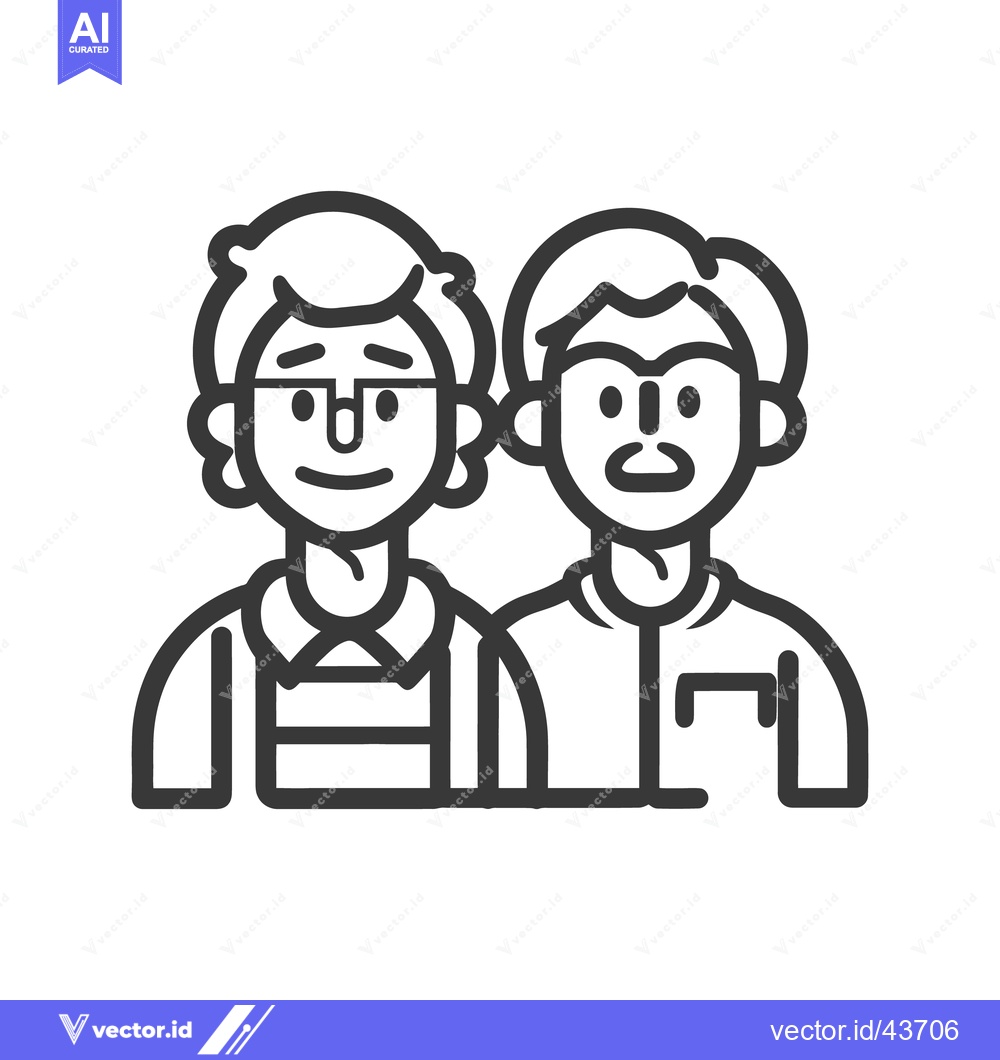 Premium Vector dari Illustration depicts two human figures standing next to each other