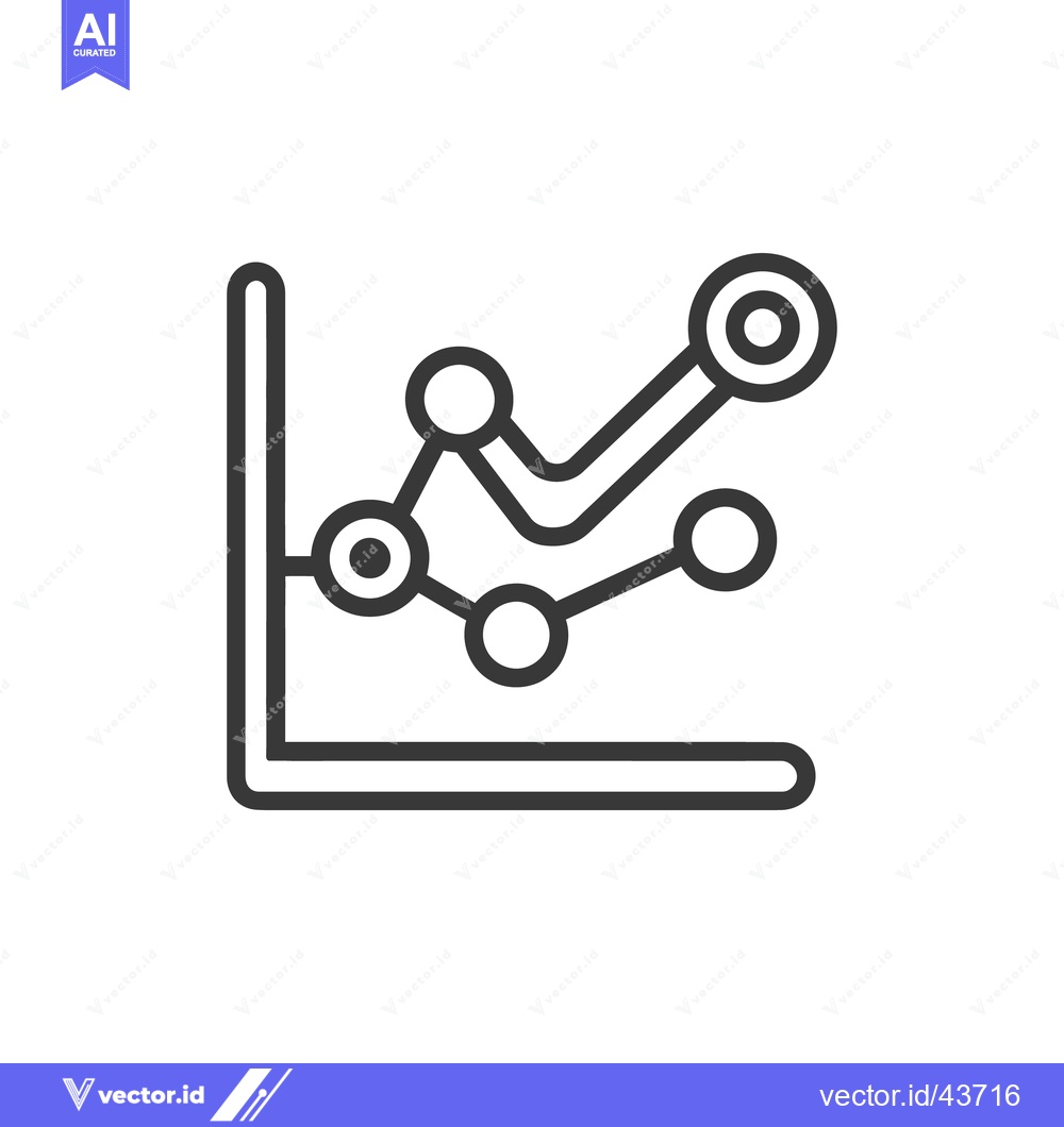 Premium Vector of Rising Trend Line Graph Icon, Business Data Visualization, Minimalist
