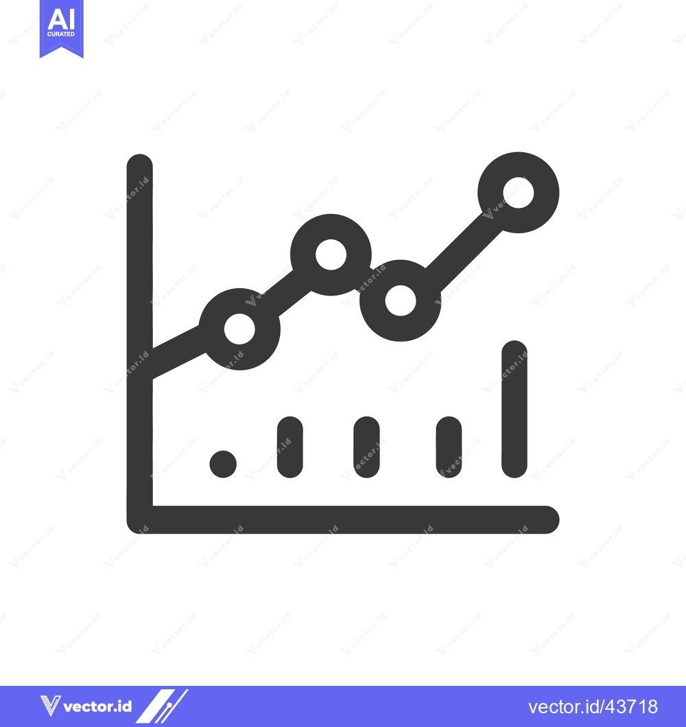 Premium Vector dari Ascending Graph Icon: Business Growth and Data Visualization in Dark G