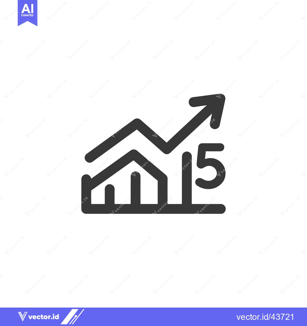 Premium Vector dari Graph 5 Icon Line Art Icon  4491
