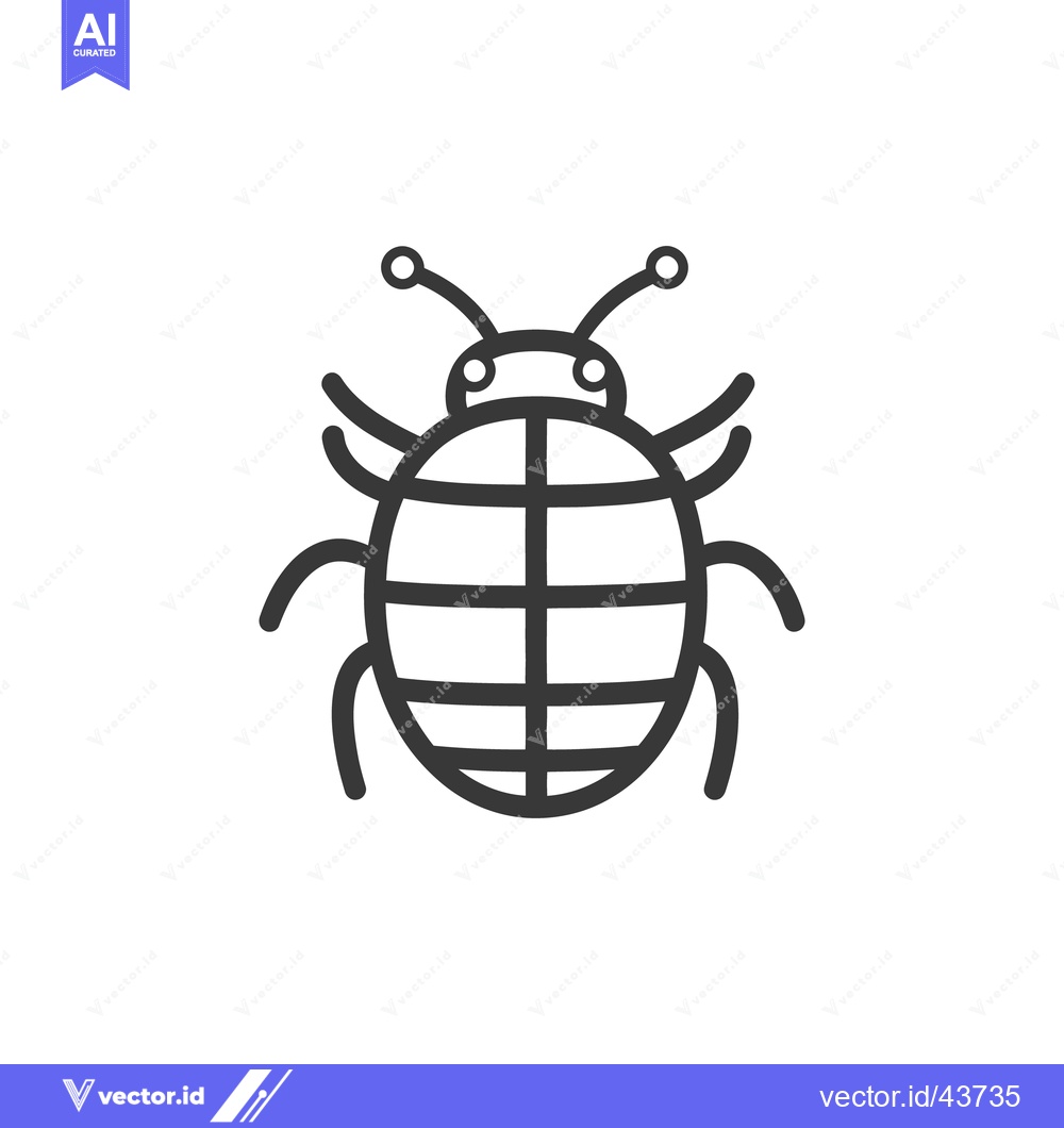 Premium Vector dari A simple vector illustration of a stylized insect with antennas and le