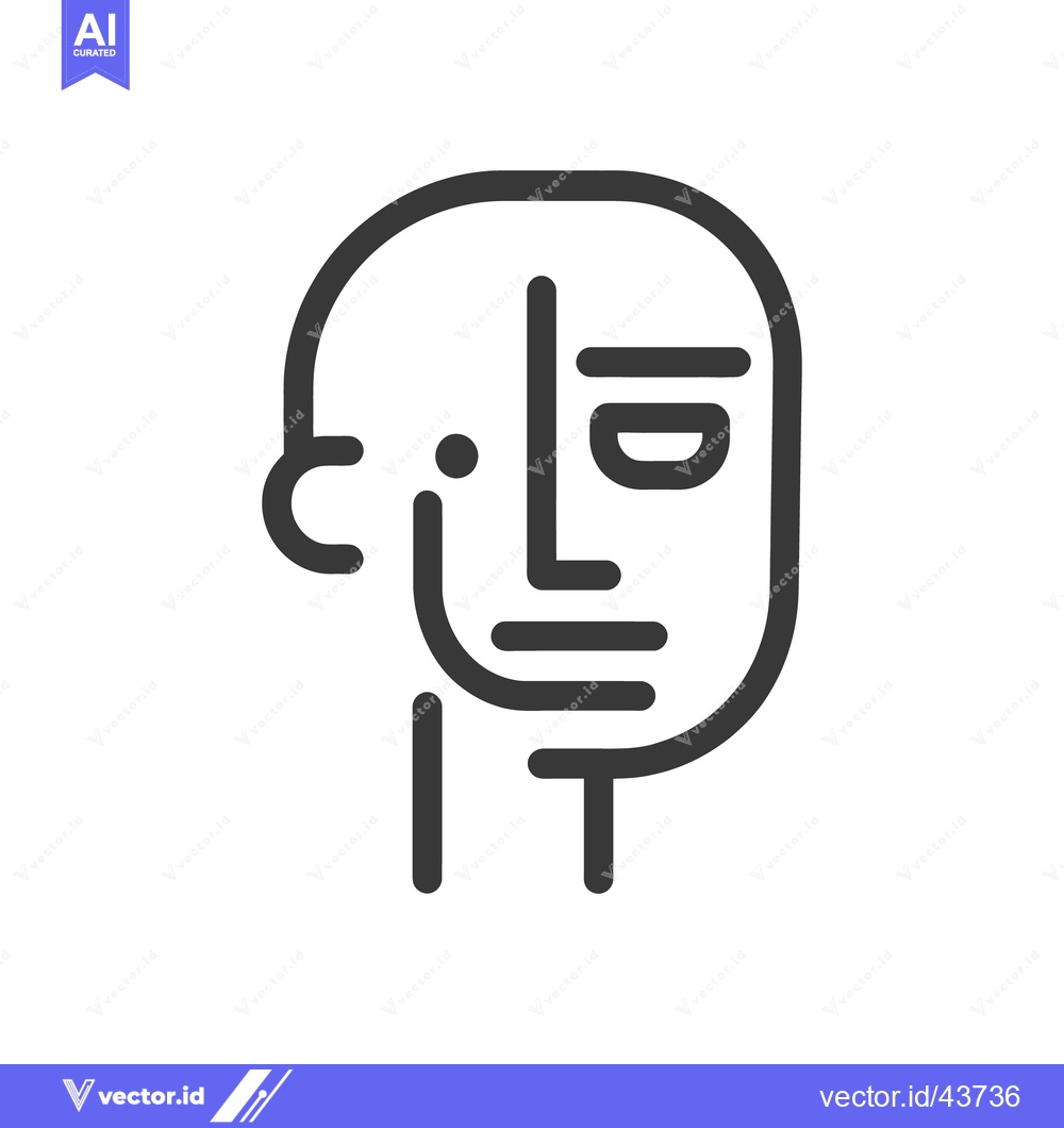 Premium Vector dari A stylized illustration of an abstract human facial depiction