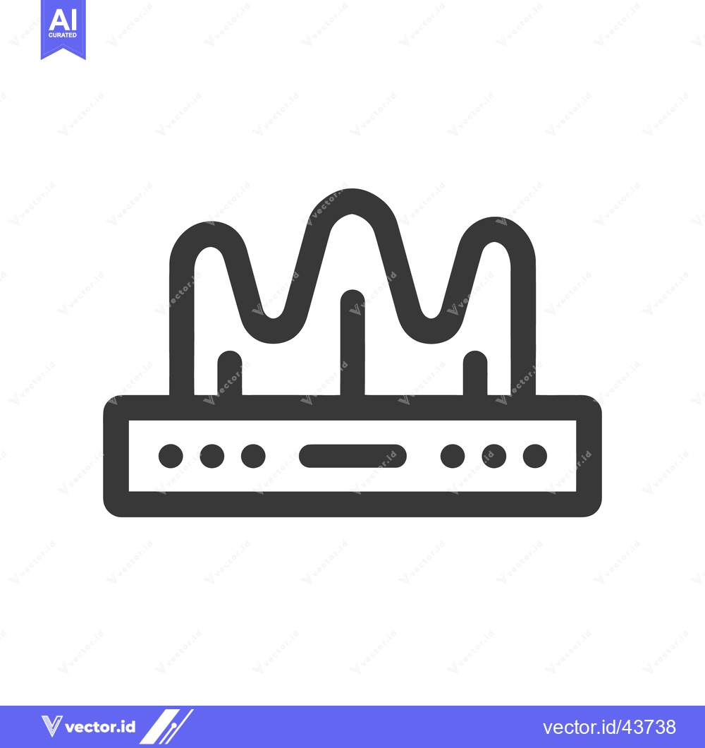 Premium Vector of Stylized Equalizer Icon with Rounded Lines and Control Panel Details
