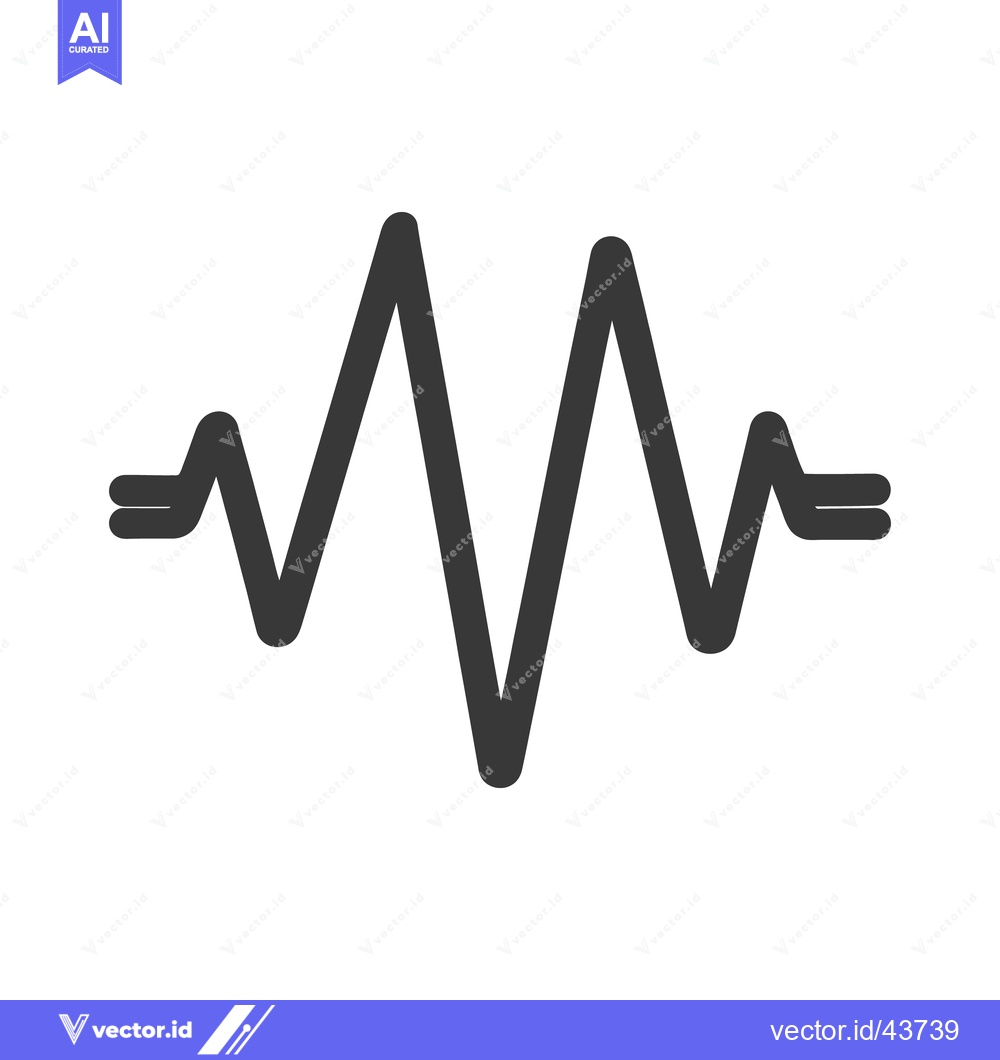 Premium Vector of Bold Gray Heartbeat Line on White Background: Medical Graphic