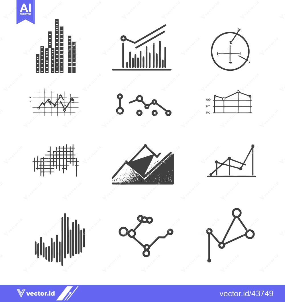 Premium Vector dari Various graphic charts and graphs showing data and statistical informa