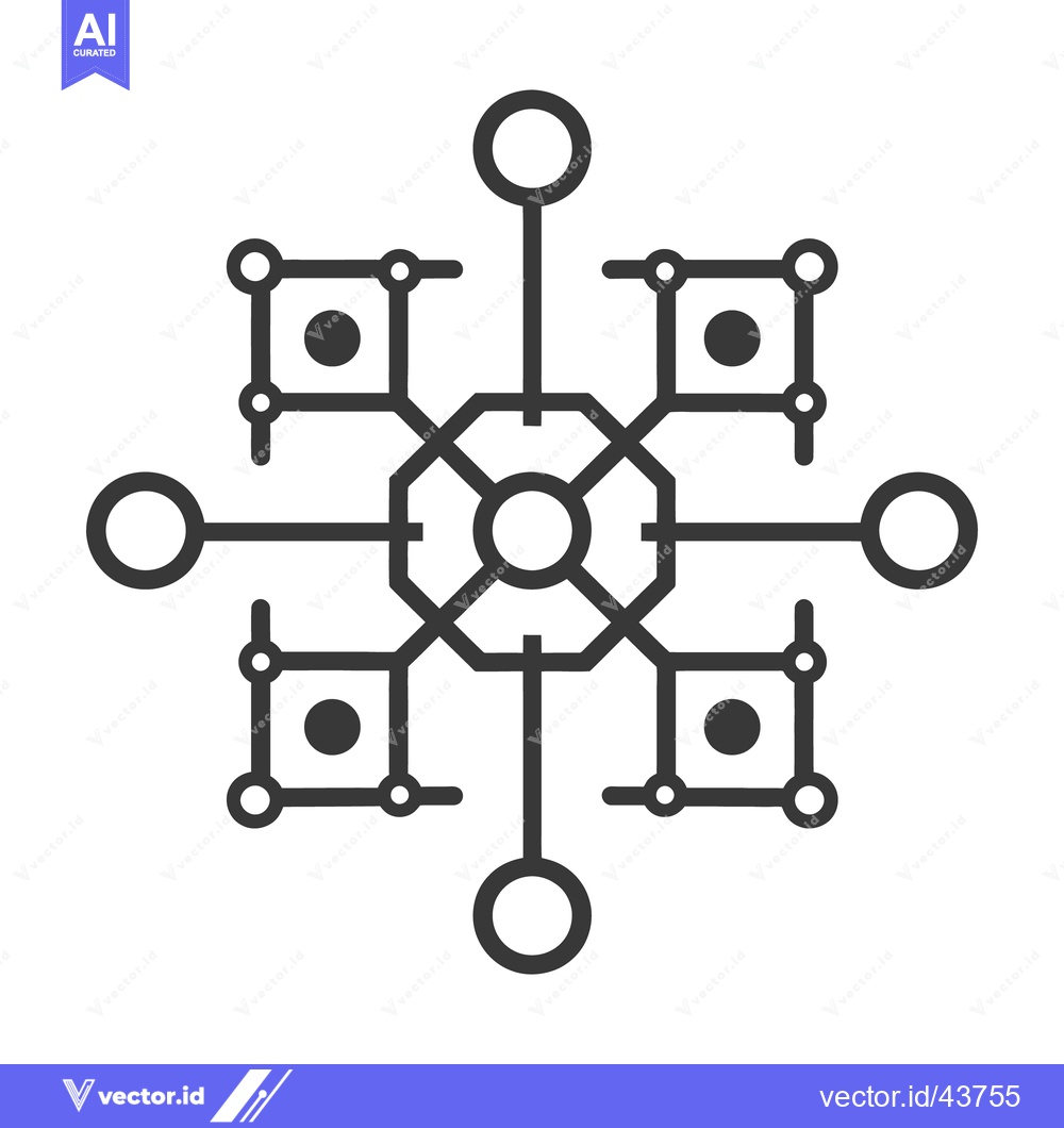 Premium Vector of A symmetrical intricate graphical design featuring various geometric s