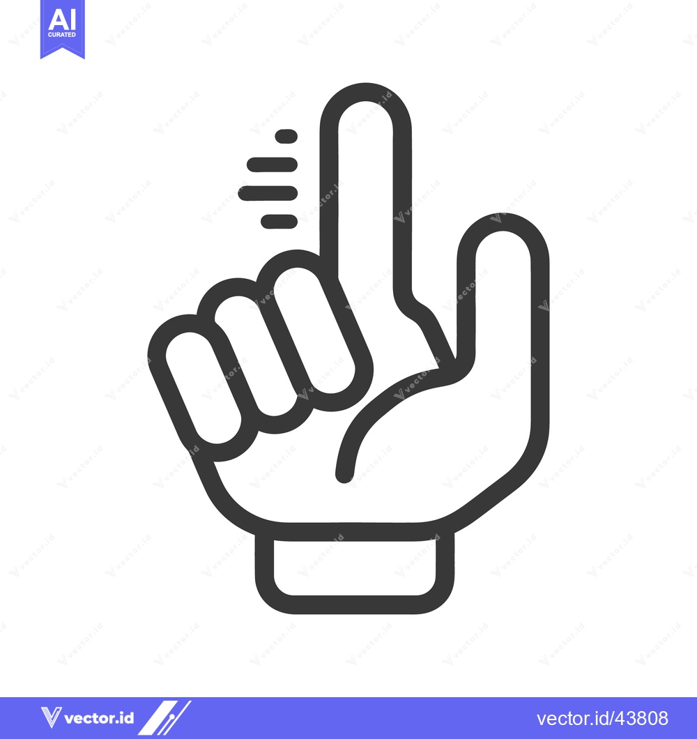 Premium Vector dari A hand gesturing the act of tapping with a finger