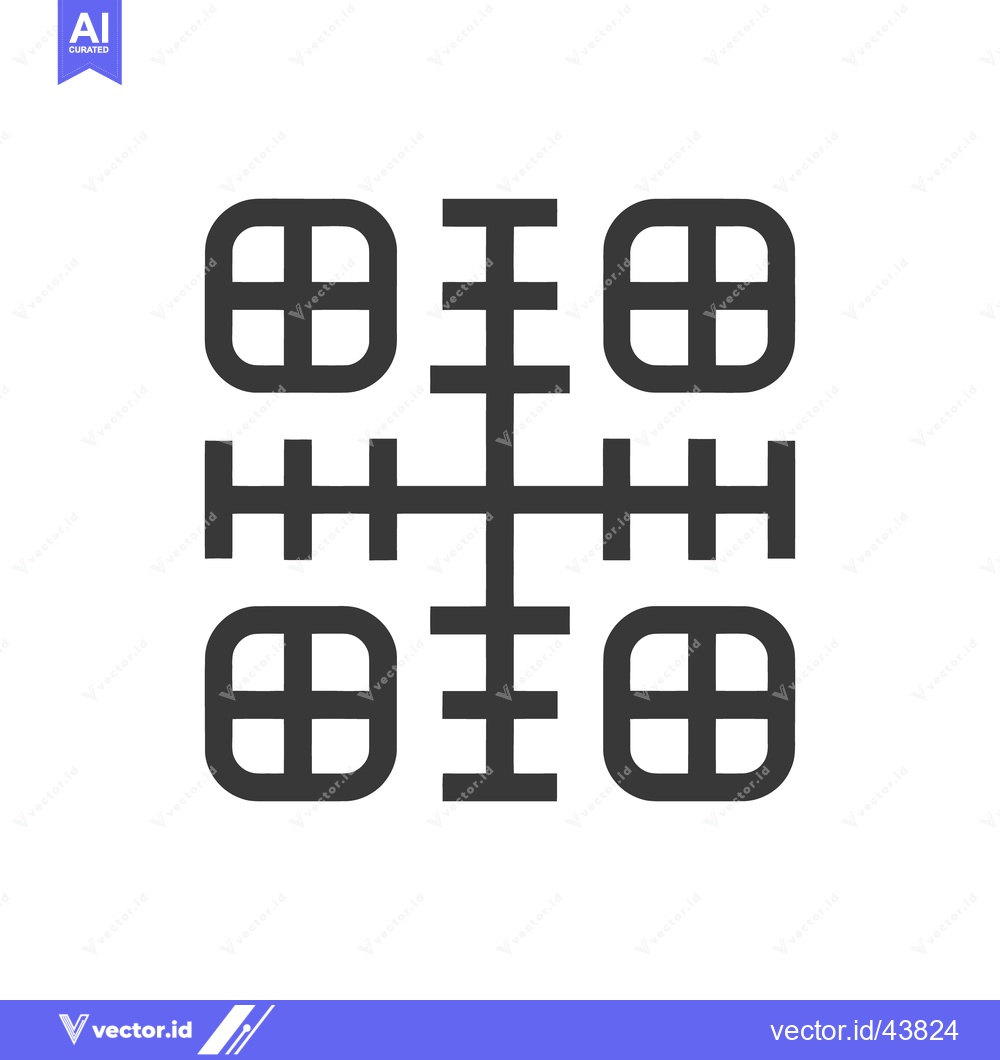 Premium Vector of Bold Black Sun Cross Symbol on White Background, Minimalist Design