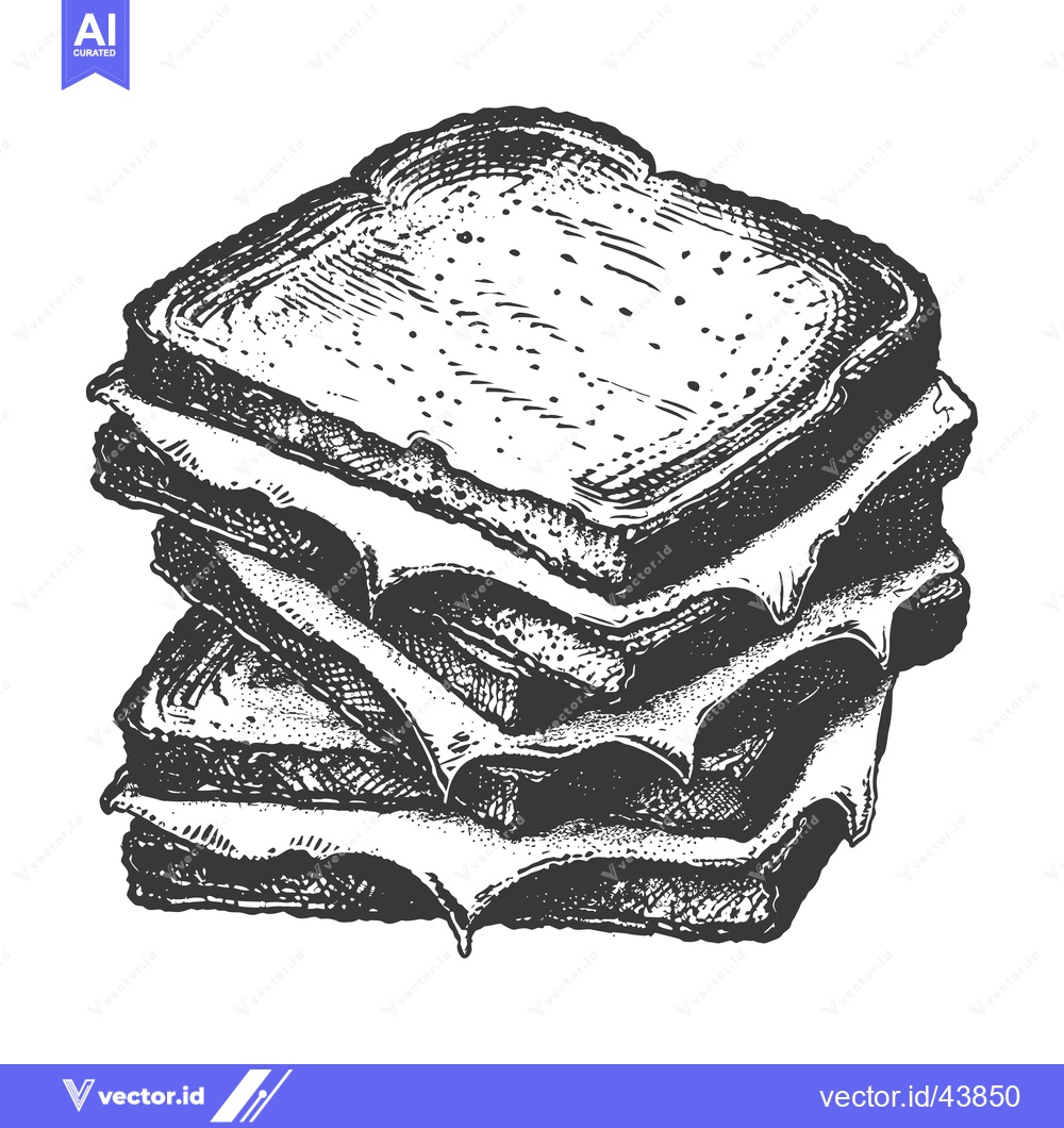 Premium Vector dari Delicious Grilled Cheese Sandwich Illustration