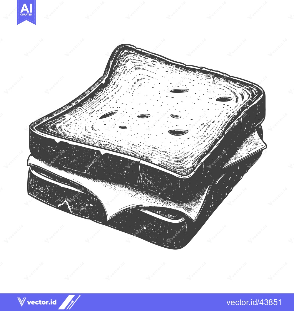 Premium Vector of A Delicious Two Sliced Sandwich Illustration