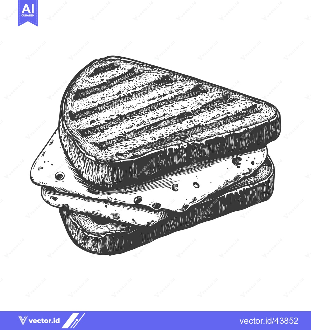 Premium Vector dari Grilled Cheese Sandwich Illustration Delicious Food