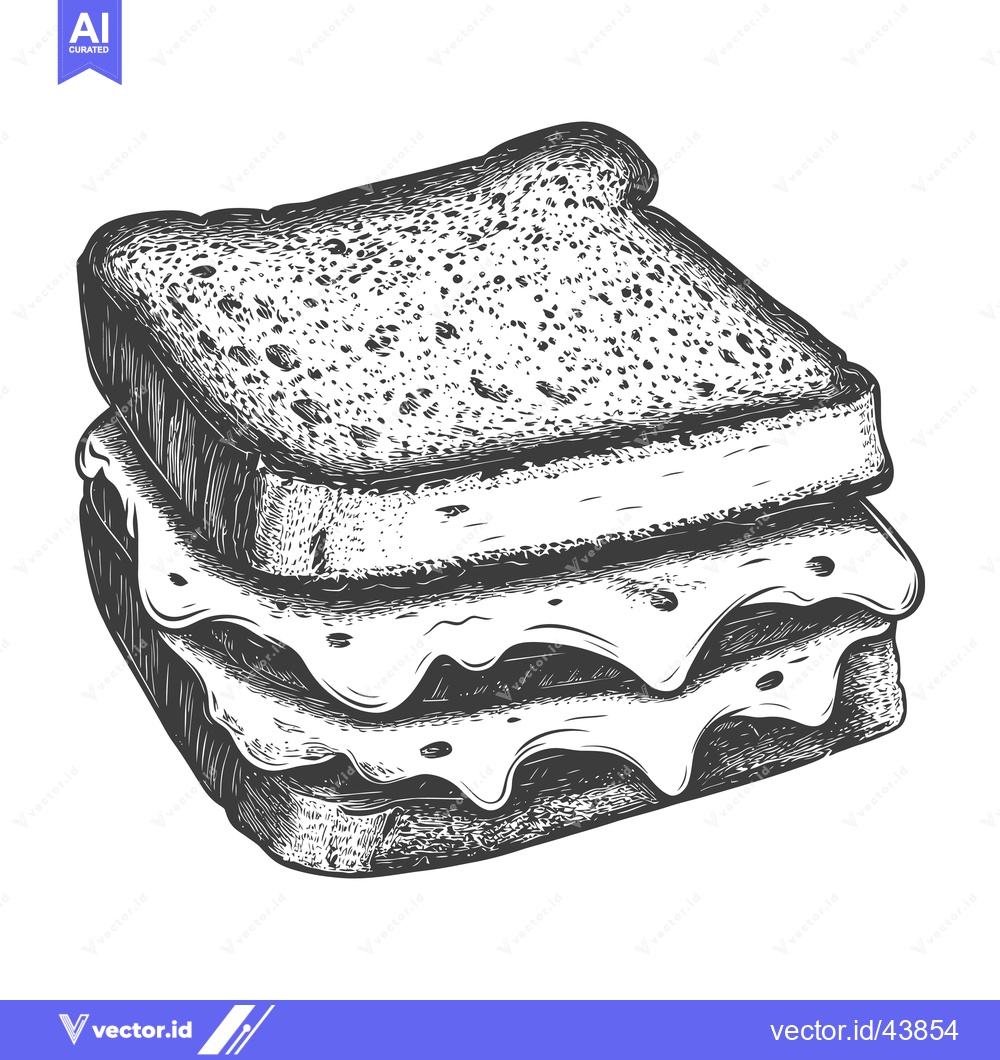 Premium Vector dari Grilled Cheese Sandwich Delicious Melted Cheese Bread