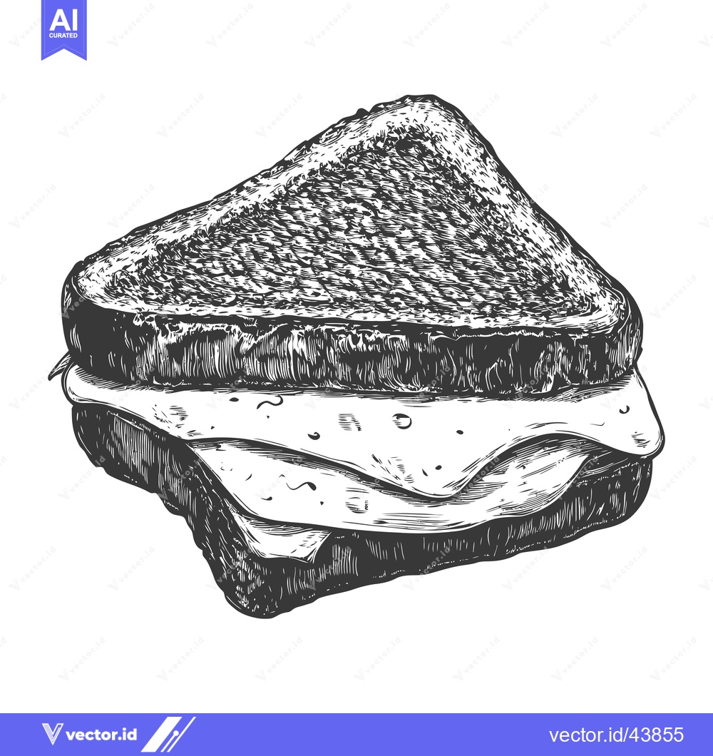 Premium Vector dari Delicious Grilled Cheese Sandwich Illustration