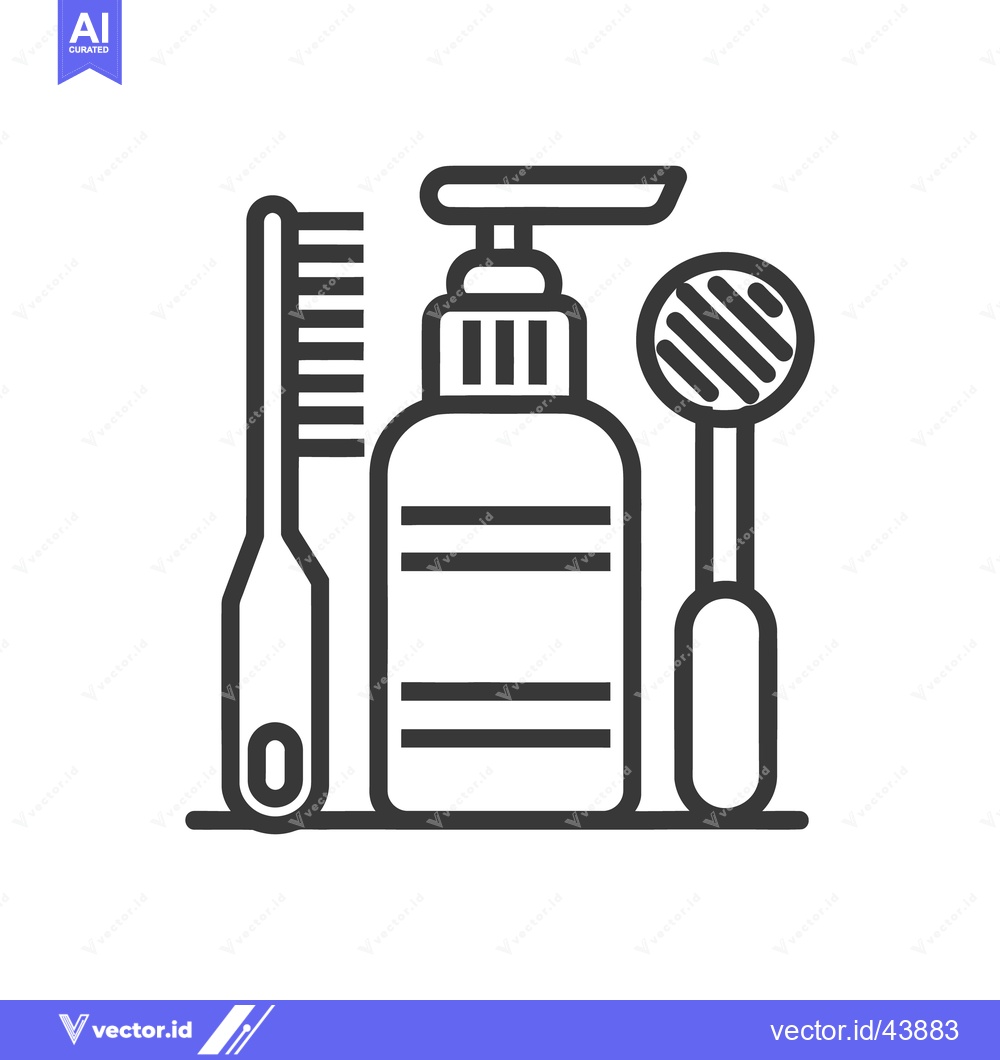 Premium Vector dari A minimalist icon illustration representing oral hygiene products