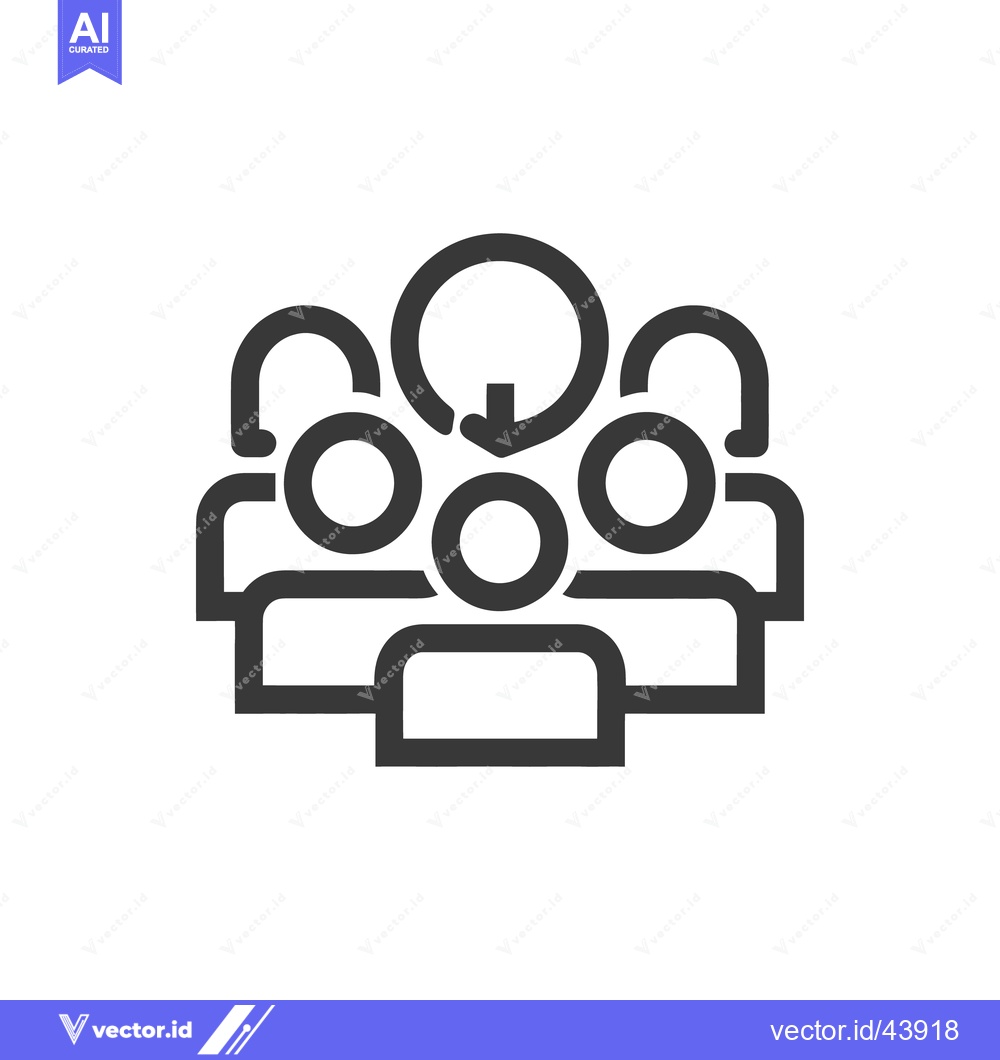 Premium Vector dari Teamwork Icon with Leadership Transition, Arrow, and Group Dynamics in