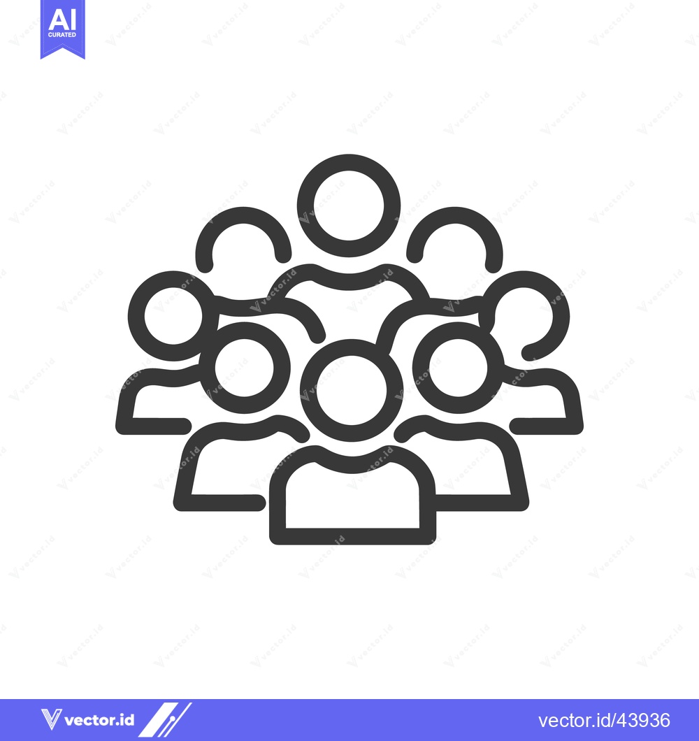 Premium Vector of Group of People Icon: Teamwork, Leadership, and Community Symbol