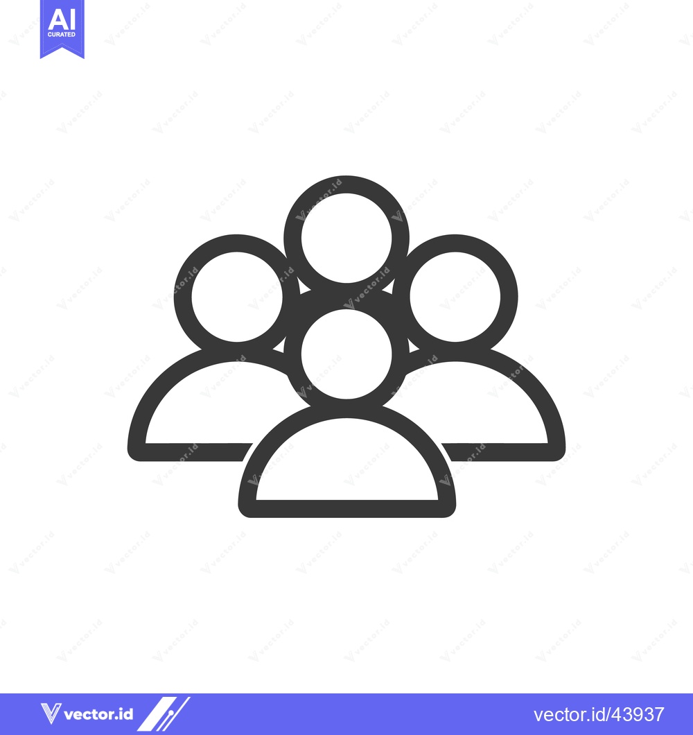 Premium Vector of Group Icon: Teamwork, Collaboration, and Community Symbol in Simple De