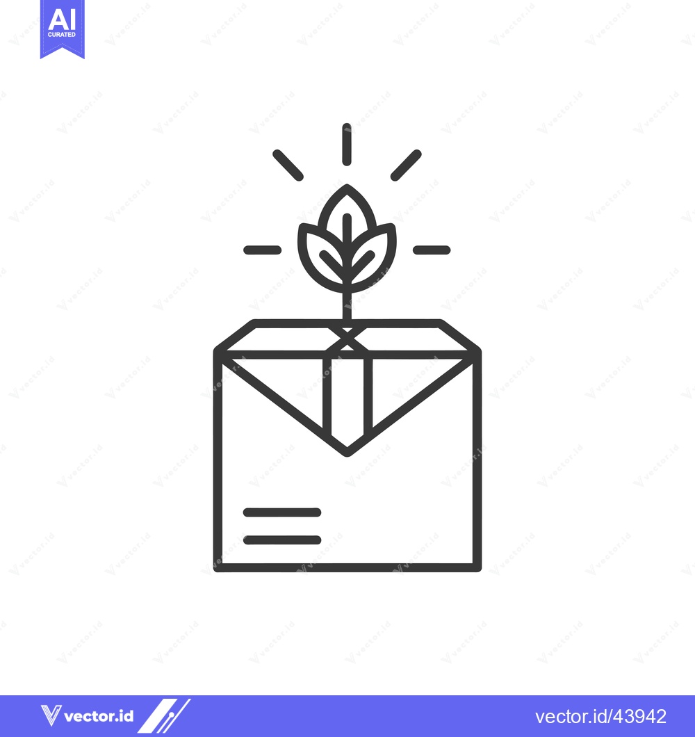 Premium Vector dari Growing Plant Emerging from Envelope Icon