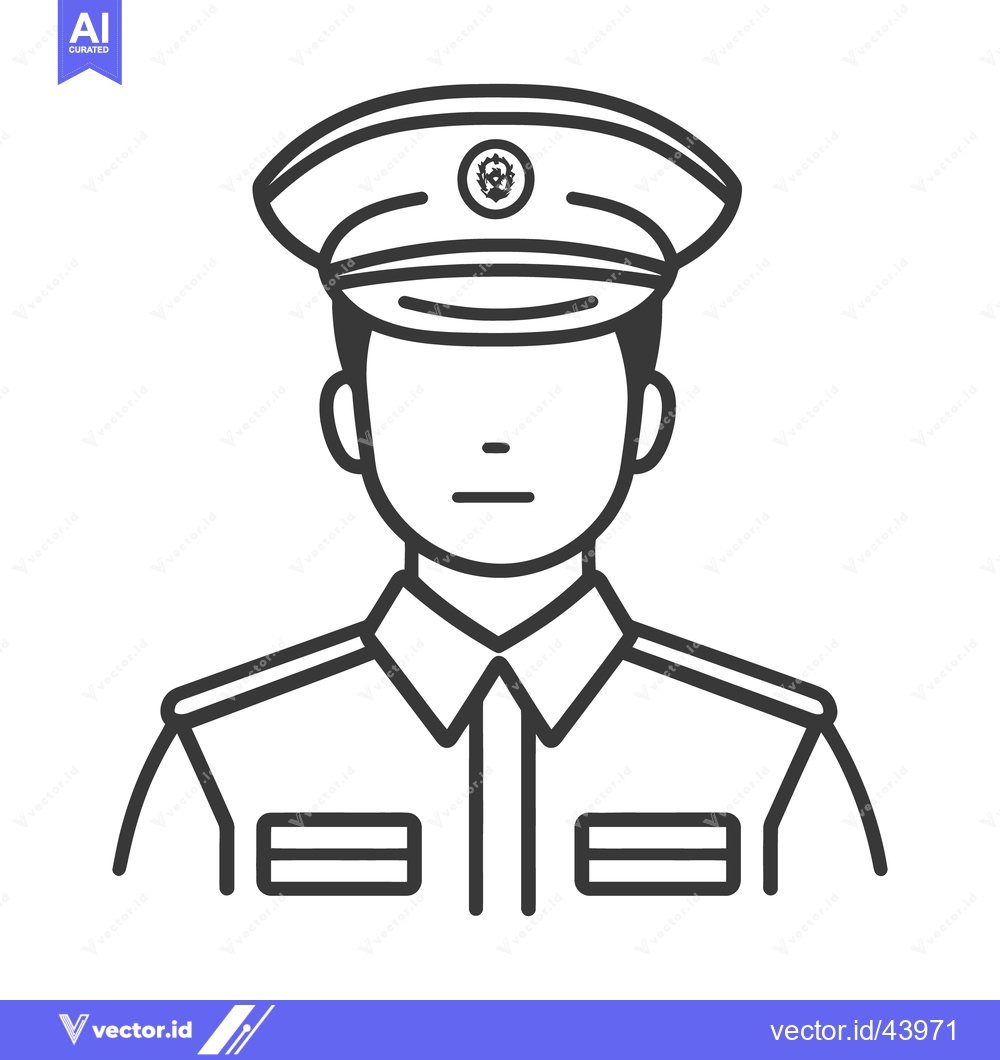 Premium Vector dari An illustration of a person in a uniform and hat