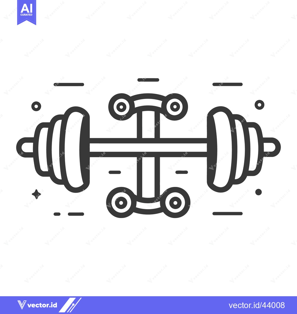 Premium Vector of Graphic illustration of weightlifting equipment in a simple style