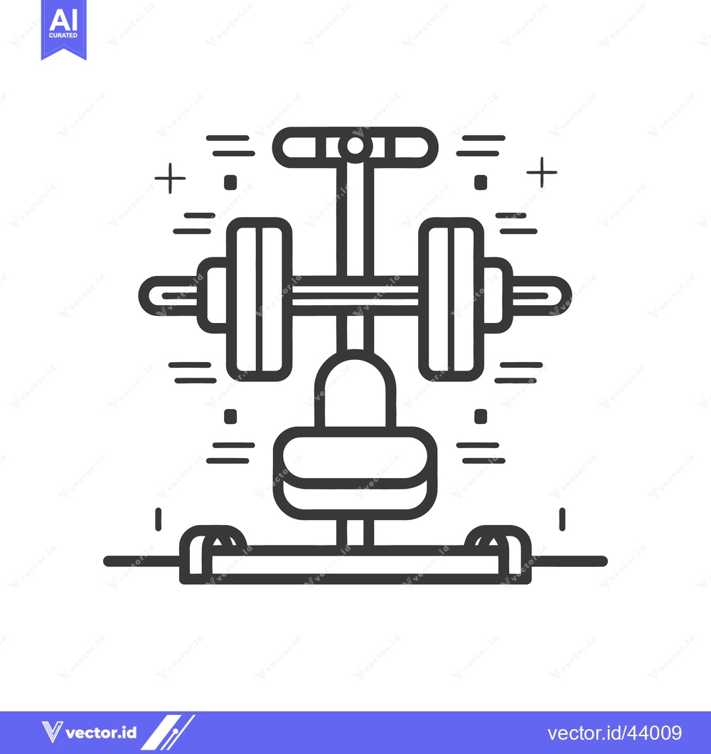 Premium Vector of A graphic illustration depicts a weightlifting machine and its compone