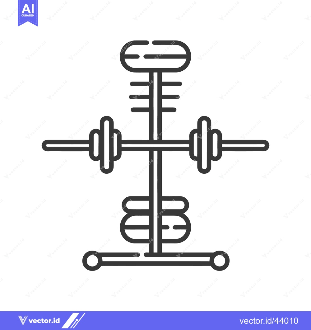 Premium Vector dari Vector image representing a weightlifting machine against a white back