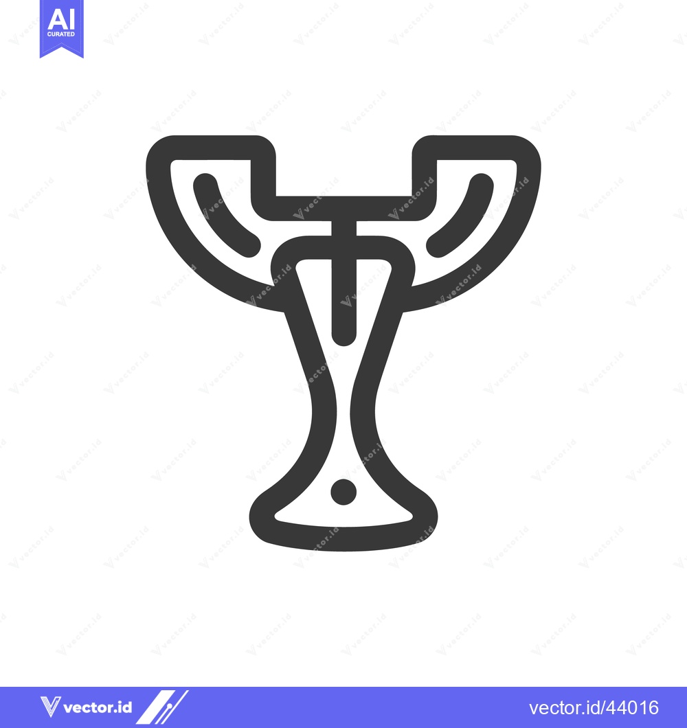 Premium Vector dari Minimalist Slingshot Icon: Bold Outline, Playful Design, Modern Symbol
