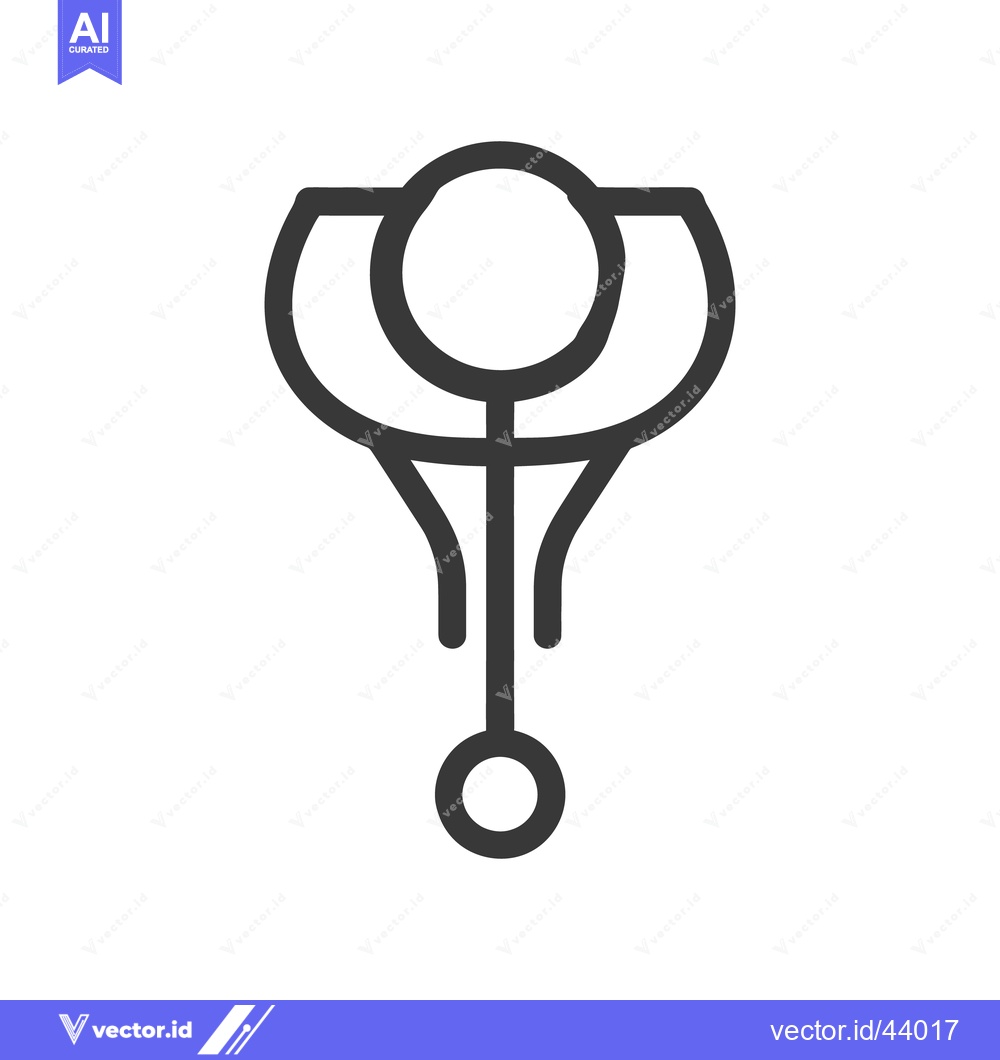 Premium Vector of Minimalist Symbol: Abstract Geometric Design with Circles and Lines on