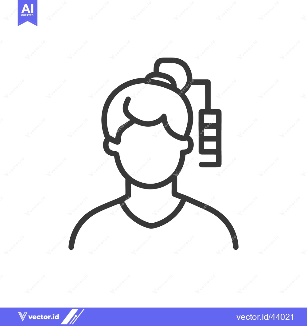 Premium Vector dari A simple outlined illustration featuring a person with energy indicato