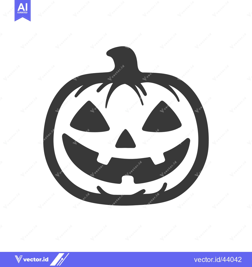 Premium Vector dari Simple illustration of a stylized happy grinning jack o lantern