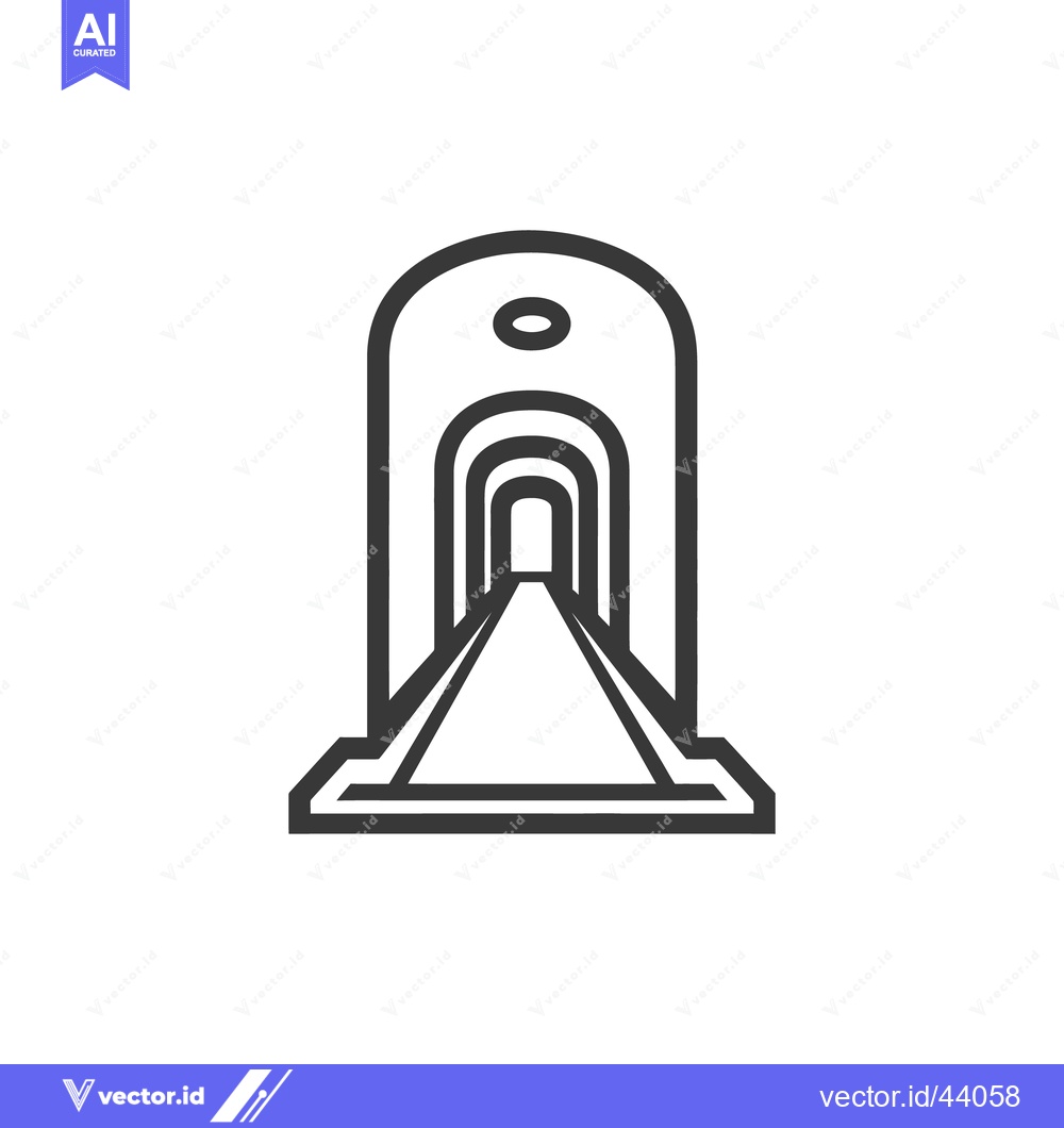 Premium Vector of Minimalist Tunnel Vision: Geometric Perspective in Black and White Lin