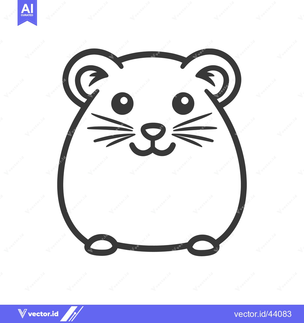 Premium Vector dari A cute friendly cartoon depiction of a small rodent animal