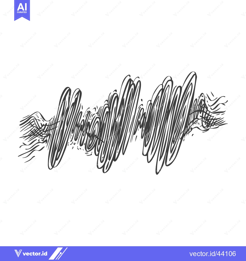 Premium Vector dari Hand-drawn abstract graphic of curved lines and circles