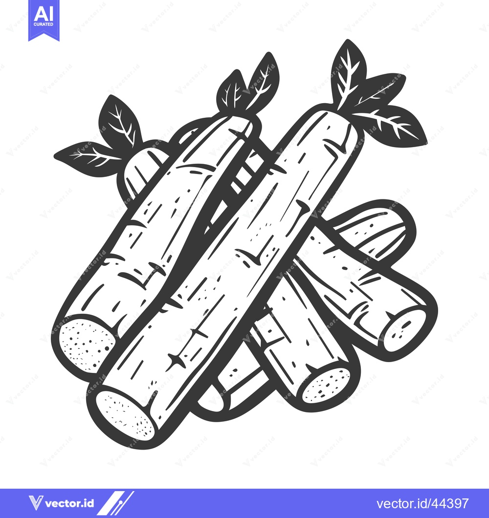Premium Vector of Hand-drawn Black and White Illustration of Three  Parsley Roots