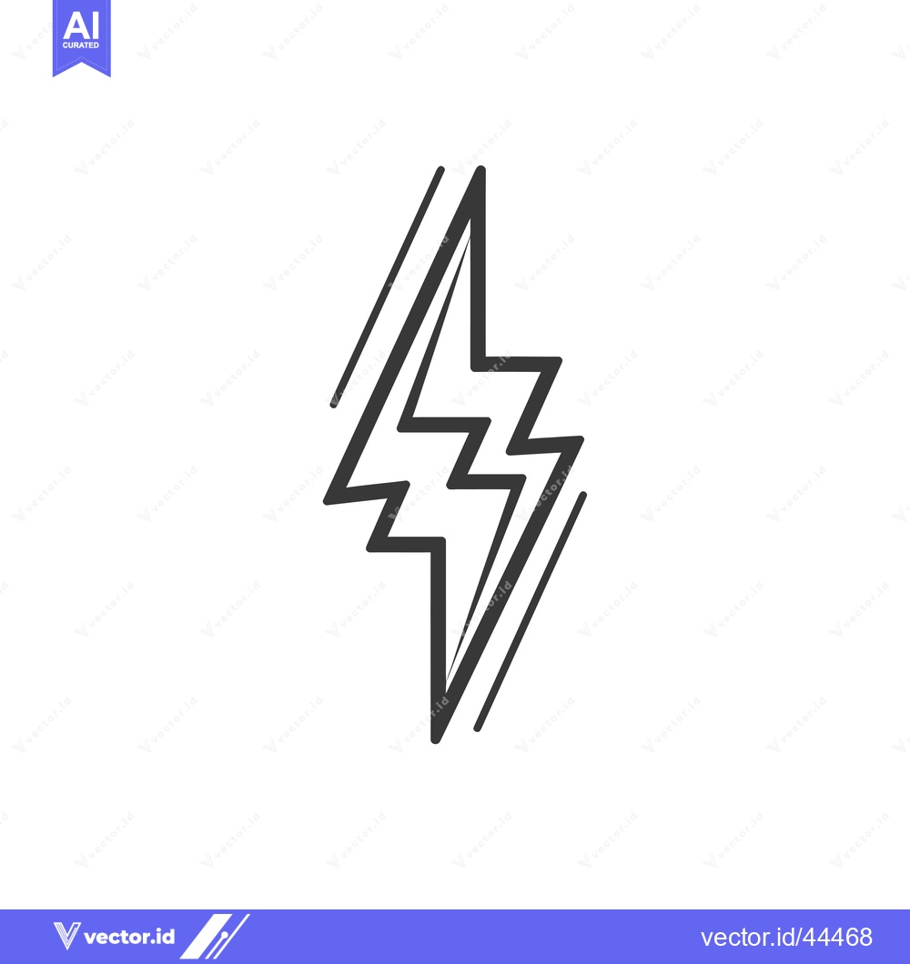 Premium Vector dari Hand-Drawn Black and White Lightning Bolt Icon