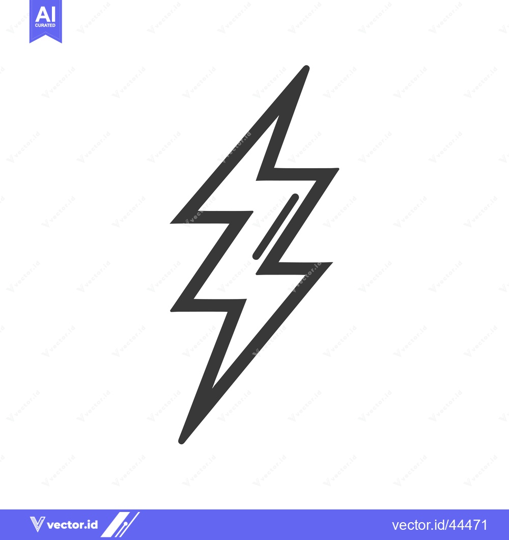 Premium Vector dari Hand-drawn Black and White Lightning Bolt Icon