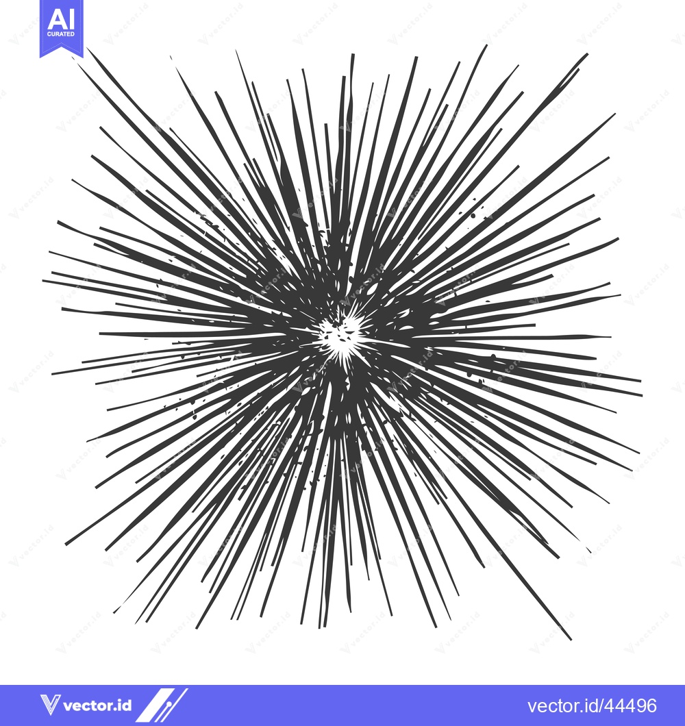 Premium Vector dari Hand-Drawn Black and White Radial Burst Graphic Design Element