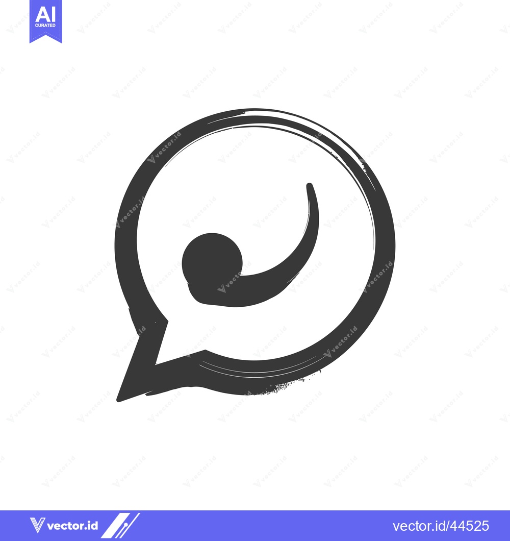 Premium Vector dari Hand-drawn black speech bubble with a checkmark inside