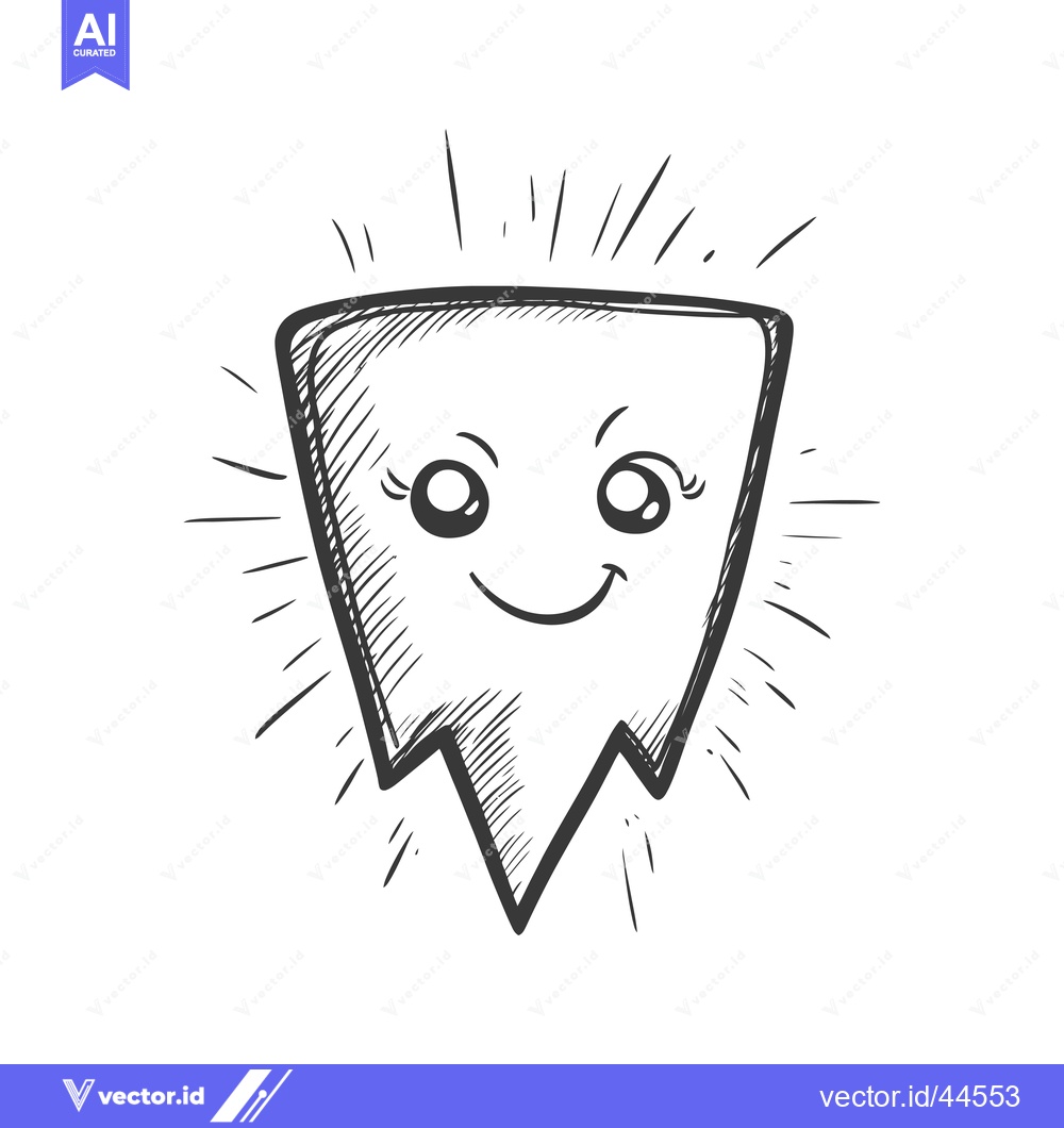 Premium Vector dari Hand-drawn cartoon illustration of a smiling tooth with big eyes