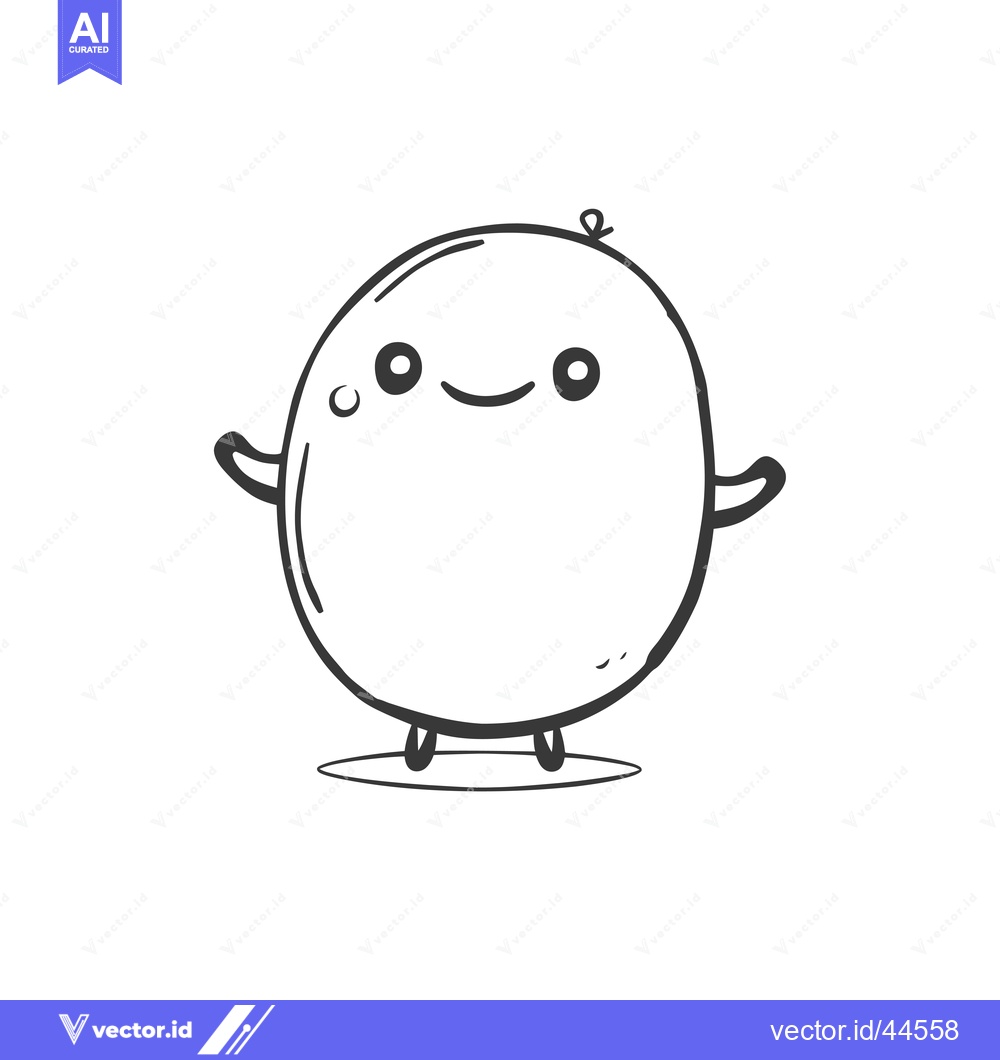 Premium Vector of Hand-drawn Cartoon of a Smiling Egg with Arms and Legs