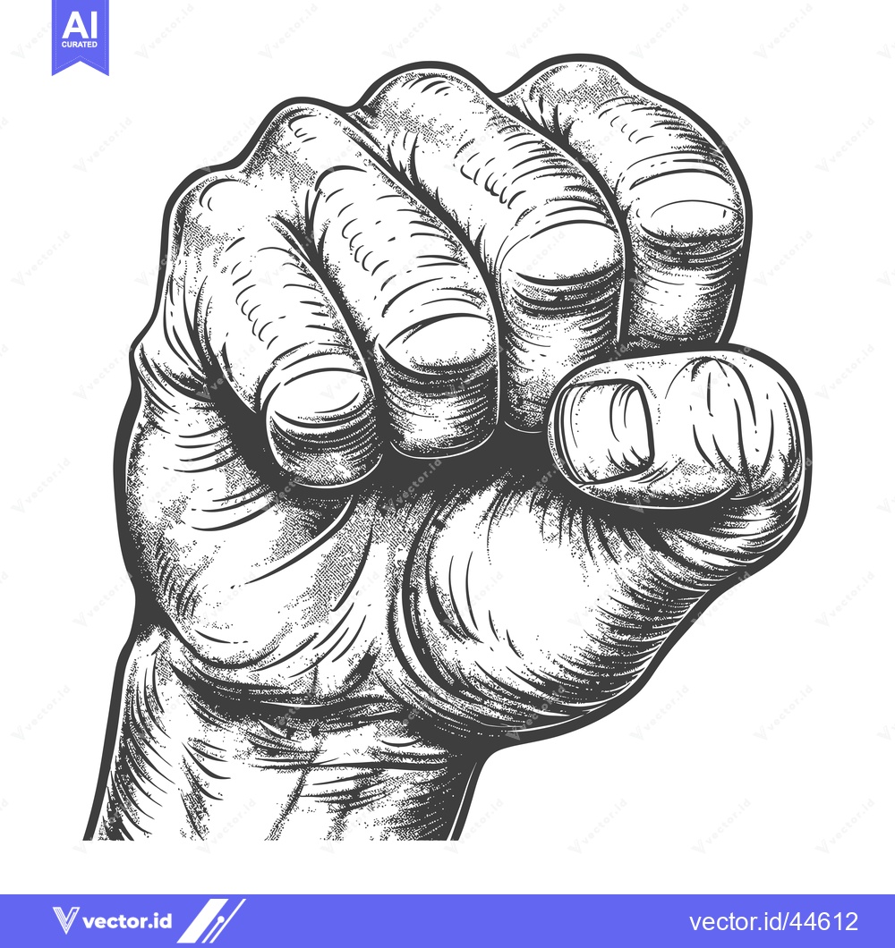 Premium Vector of Hand Drawn Detailed Illustration of a Closed Fist