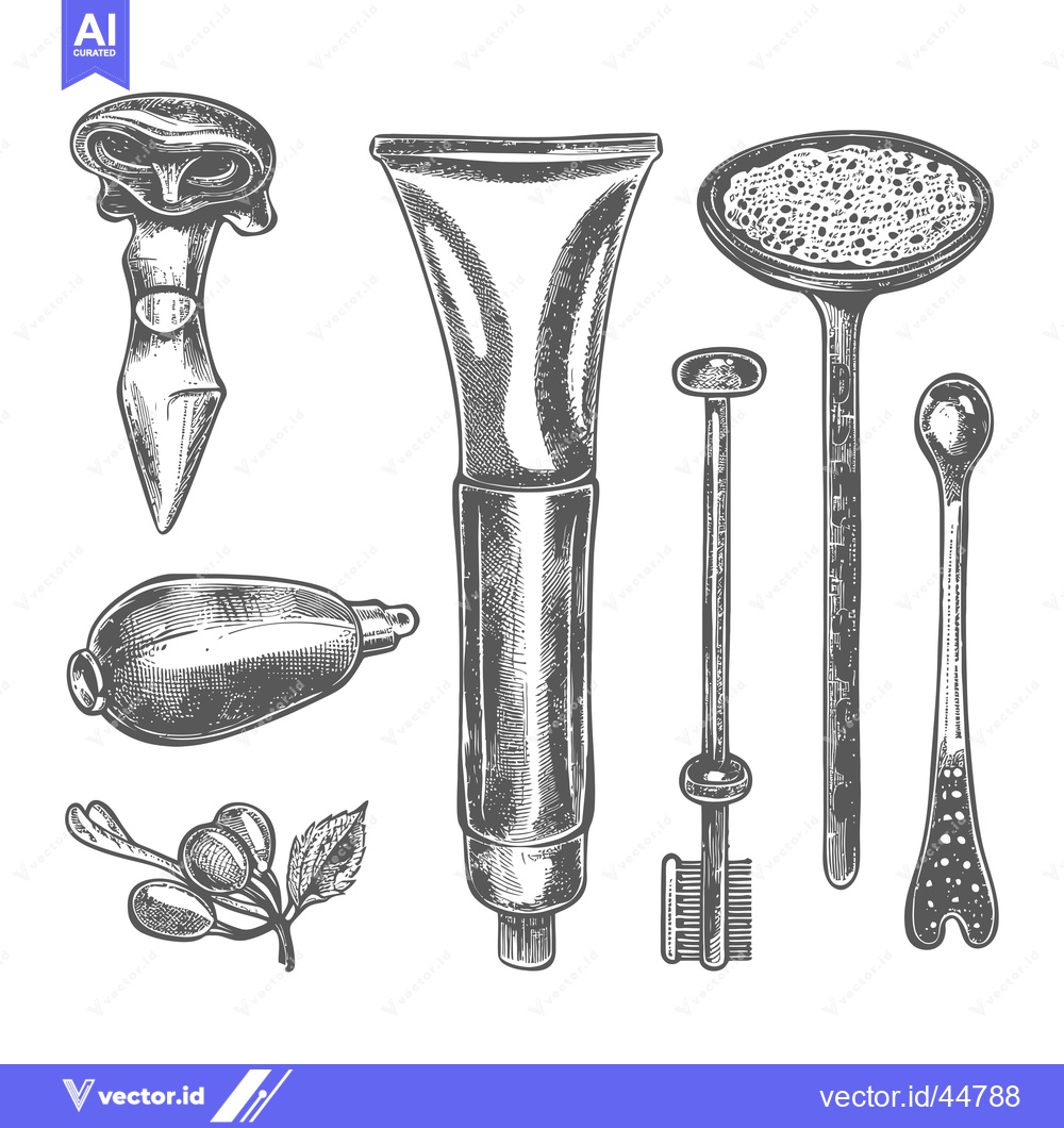 Premium Vector of Hand-drawn Engraved Illustration of Various Tools and Objects