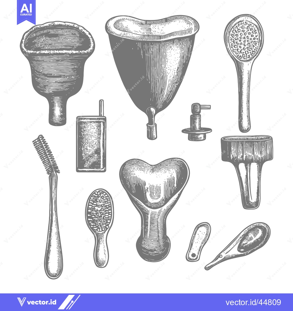 Premium Vector dari Hand-Drawn Engravings of Various Medical Instruments