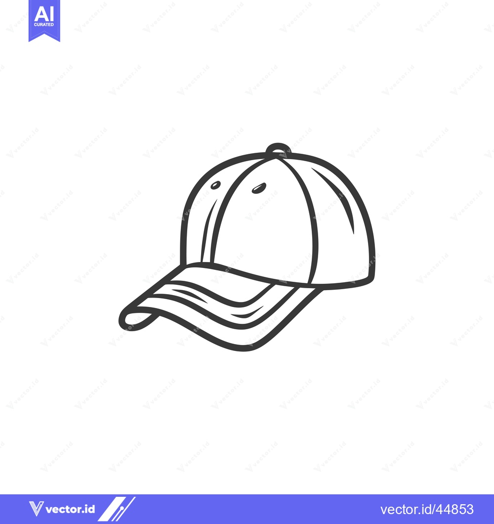 Premium Vector of Hand-Drawn Illustration of a Baseball Cap