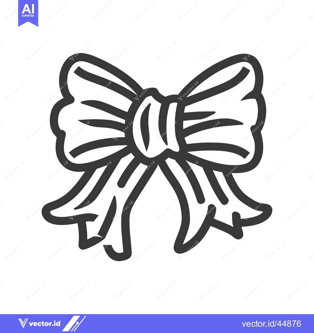 Premium Vector dari Hand-drawn illustration of a black and white bow