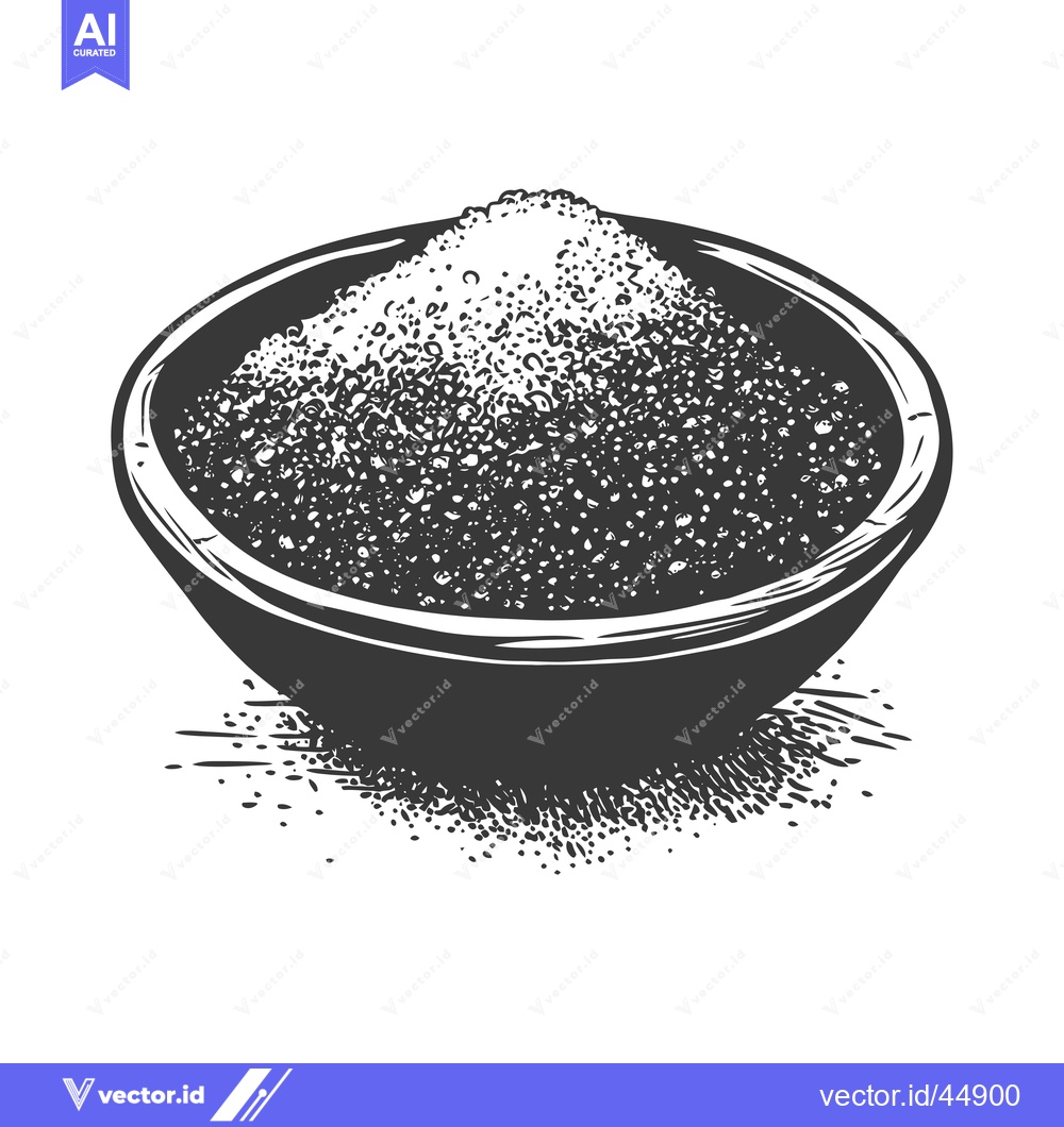 Premium Vector dari Hand-drawn illustration of a bowl full of brown sugar