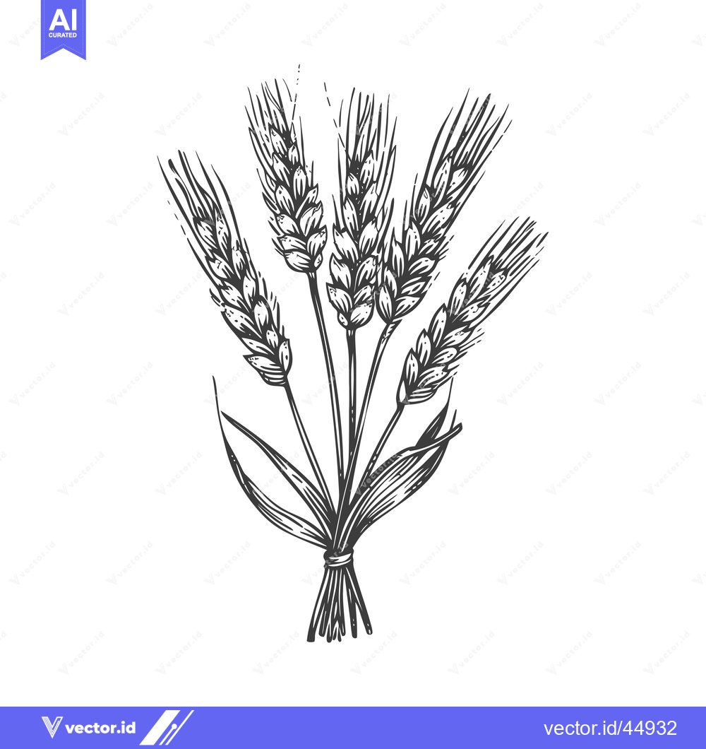 Premium Vector dari Hand-Drawn Illustration of a Bunch of Wheat Ears