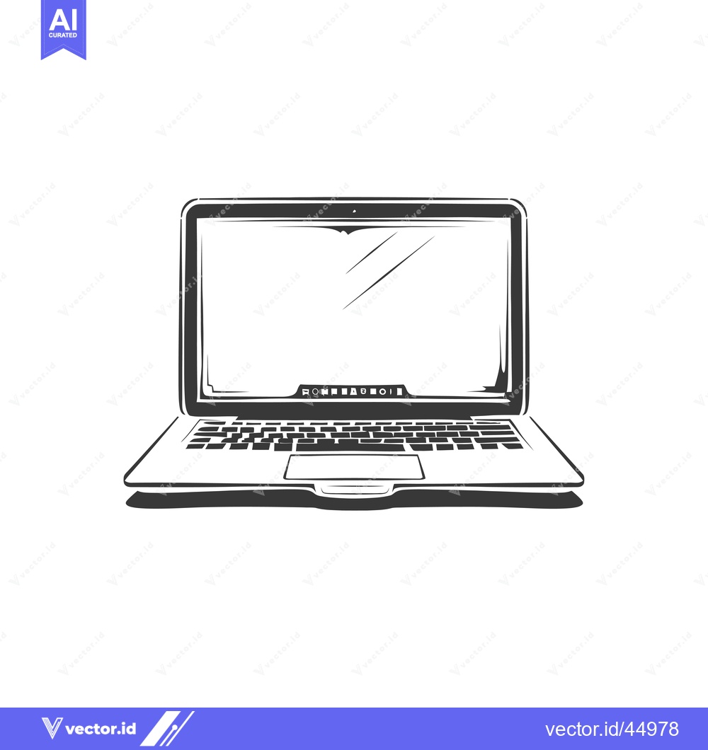 Premium Vector dari Hand-Drawn Illustration of a Closed Laptop