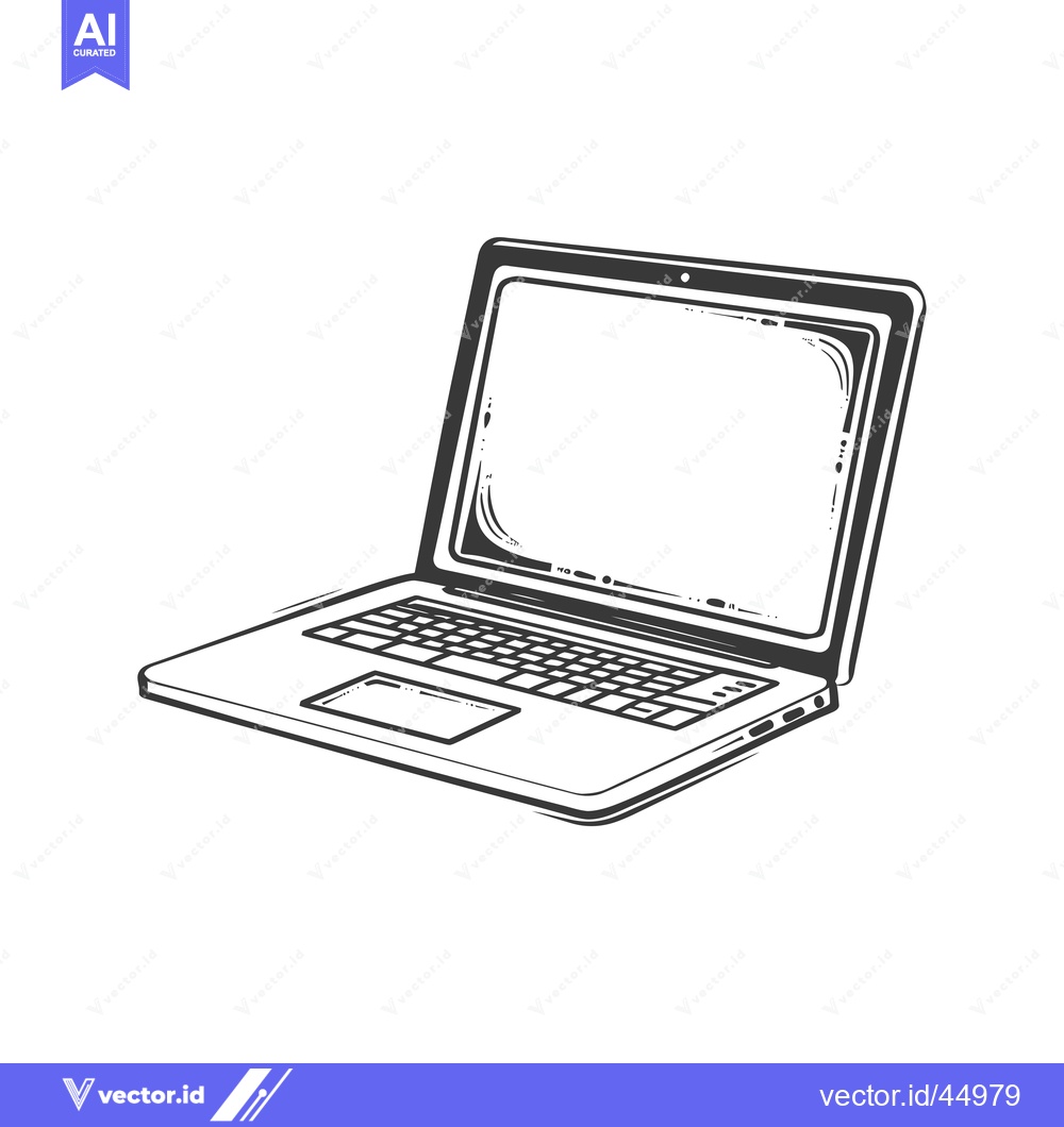 Premium Vector dari Hand-Drawn Illustration of a Closed Laptop